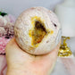 Large Druzy Pink Amethyst Sphere On Stand 630g