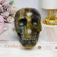Large Druzy Amethyst X Agate Carved Skull 13cm 1.09KG