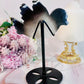 Gorgeous Druzy Agate Carved Bird On Black Stand