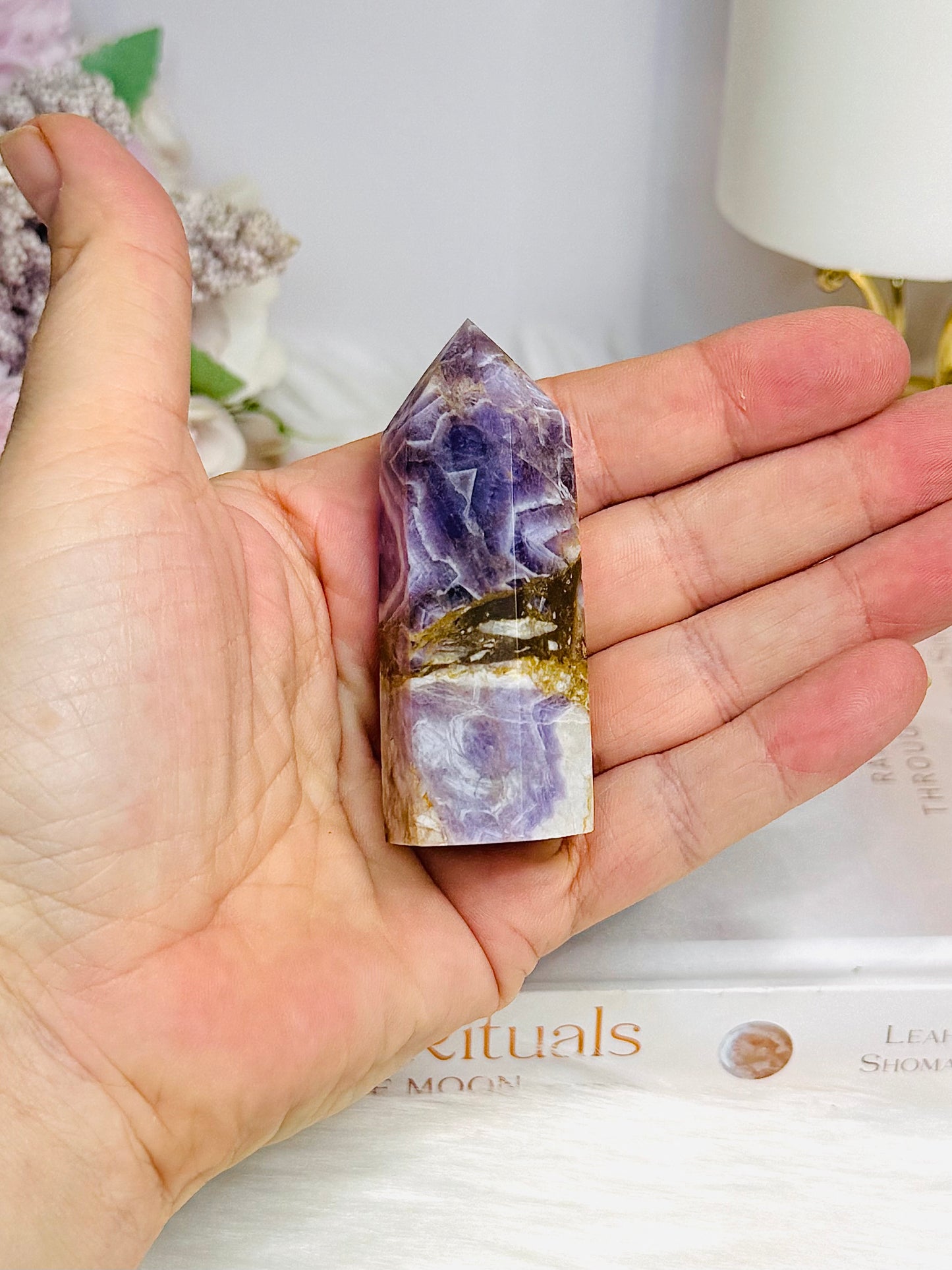 Chevron Amethyst Chunky Tower 7cm