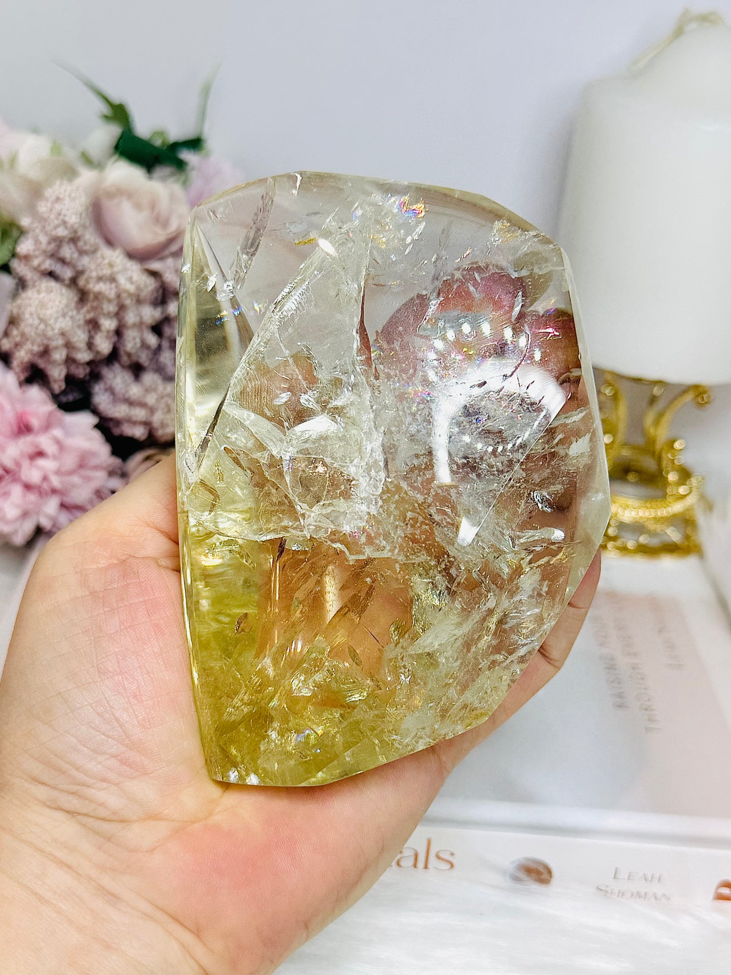 ✨ SALE ✨ Large Citrine Freeform Full of Rainbows 11cm 402g