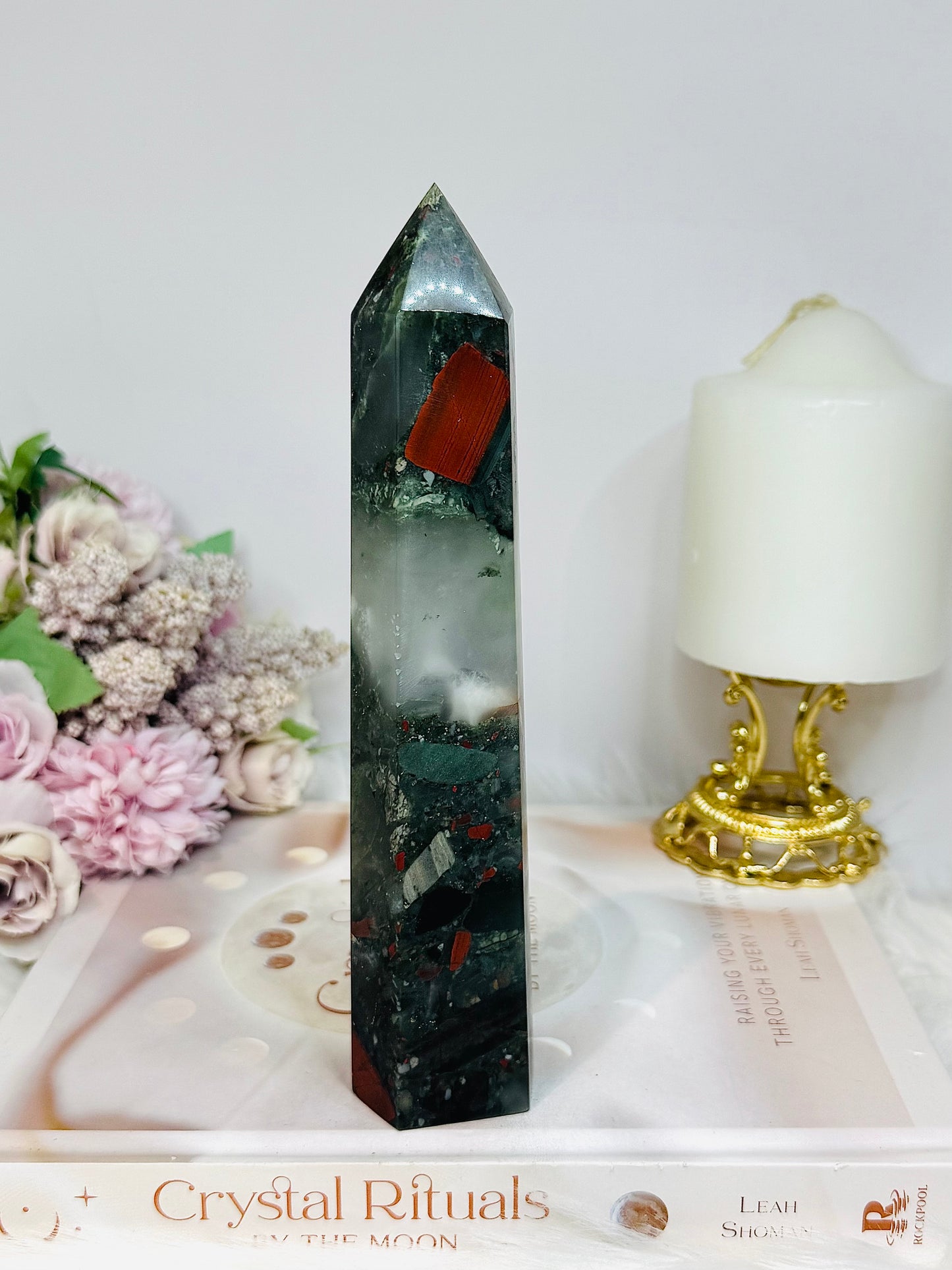 Large Bloodstone Tower 18cm