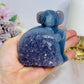 High Grade Chunky 10cm Druzy Agate Amethyst Carved Koala Bear