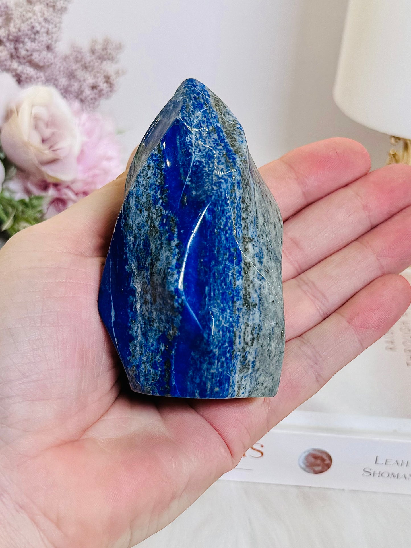 Gorgeous 302gram Lapis Lazuli Carved Flame