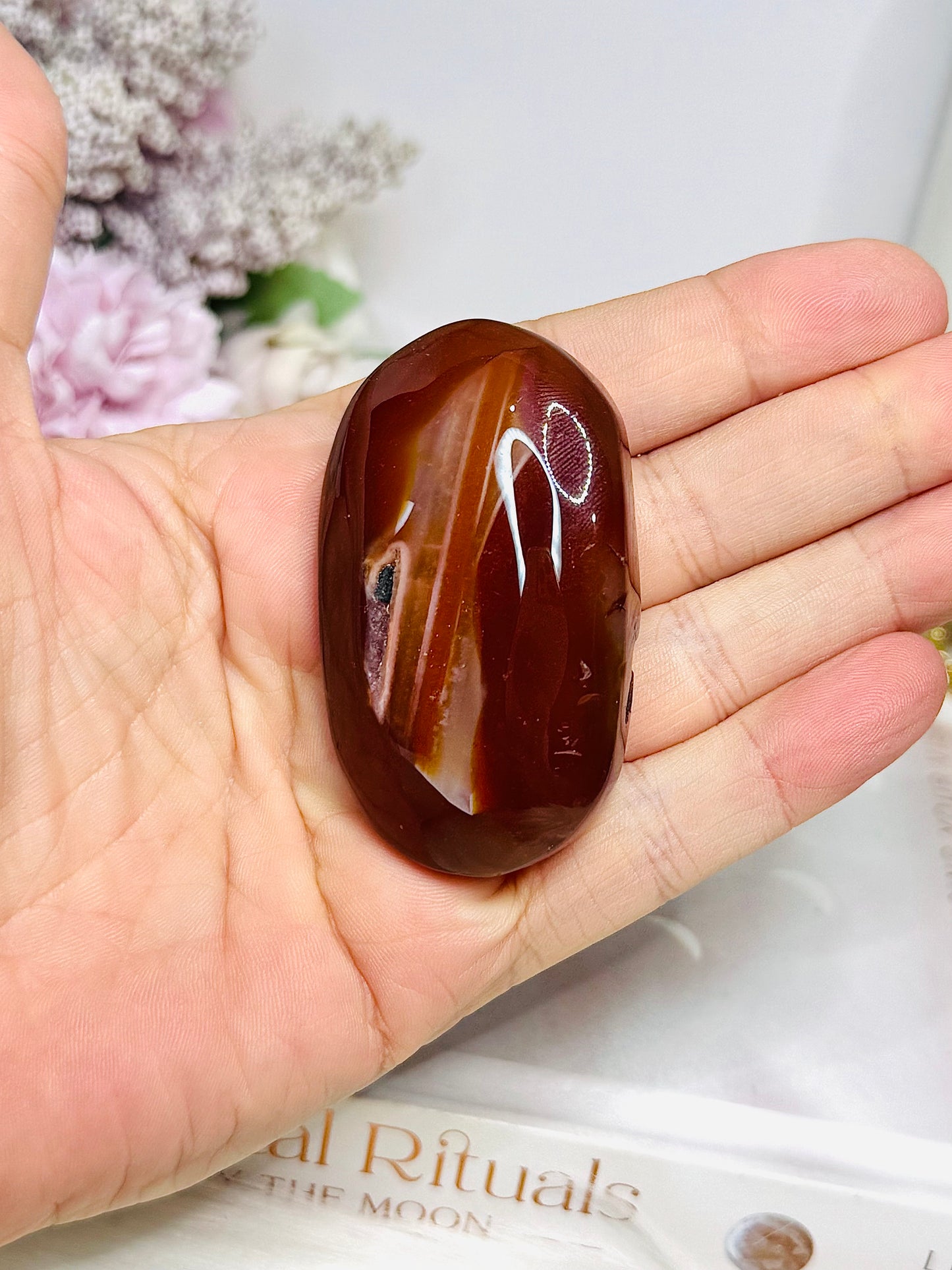 Carnelian Palm Stone