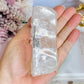 High Grade Clear Quartz Chunky Moon Bowl with Rainbows 9cm