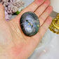 Labradorite Palm Stone with Purple Flash