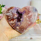 High Grade Druzy Pink Amethyst Chunky Heart 451g
