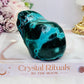 Helps Heal Heartache ~ Stunning Large Malachite |Chrysocolla Polished Natural Freeform 415grams