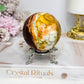 Large Mookaite Jasper Sphere on Stand 330g