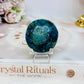 Blue Apatite Palm Stone (stand is display only)