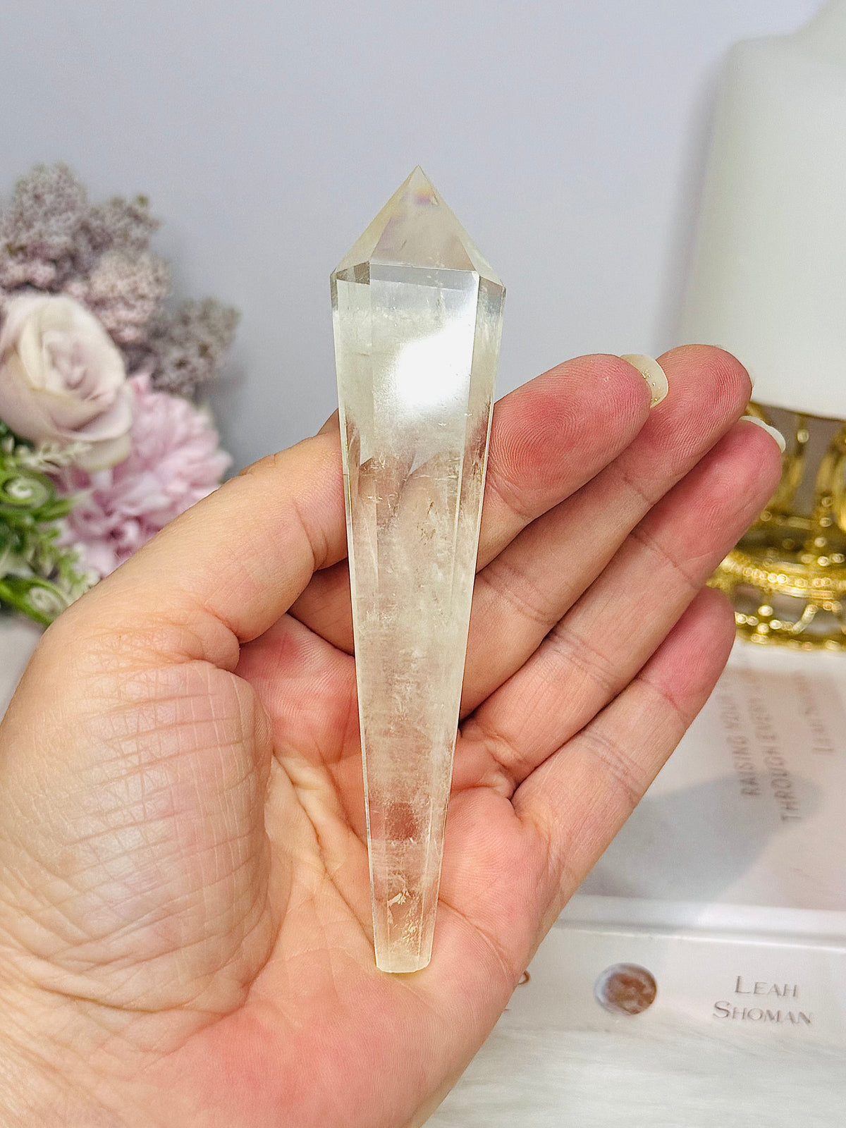 Citrine Wand | Tower on Stand 14.5cm (inc stand)