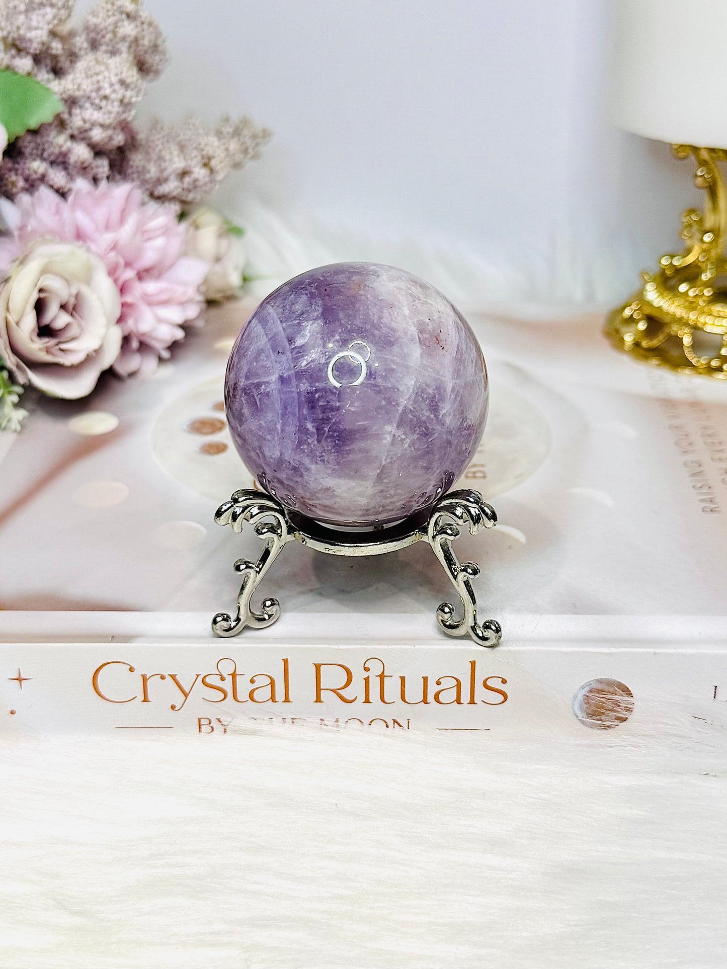 Kunzite Sphere On Stand 153g
