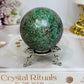 Large African Turquoise Sphere on Stand 294g