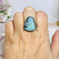 Sterling Silver Larimar Ring Size 10