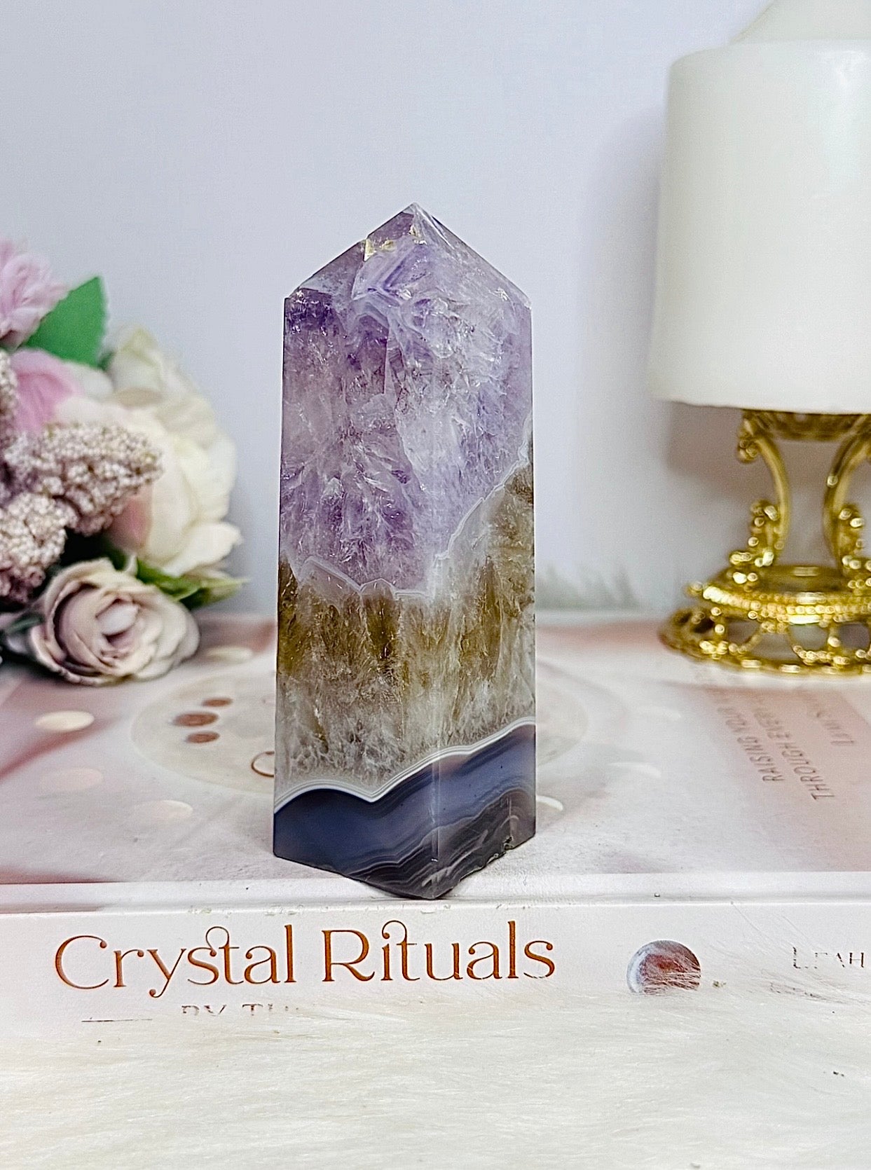 Amethyst X Agate Chunky Tower 11cm