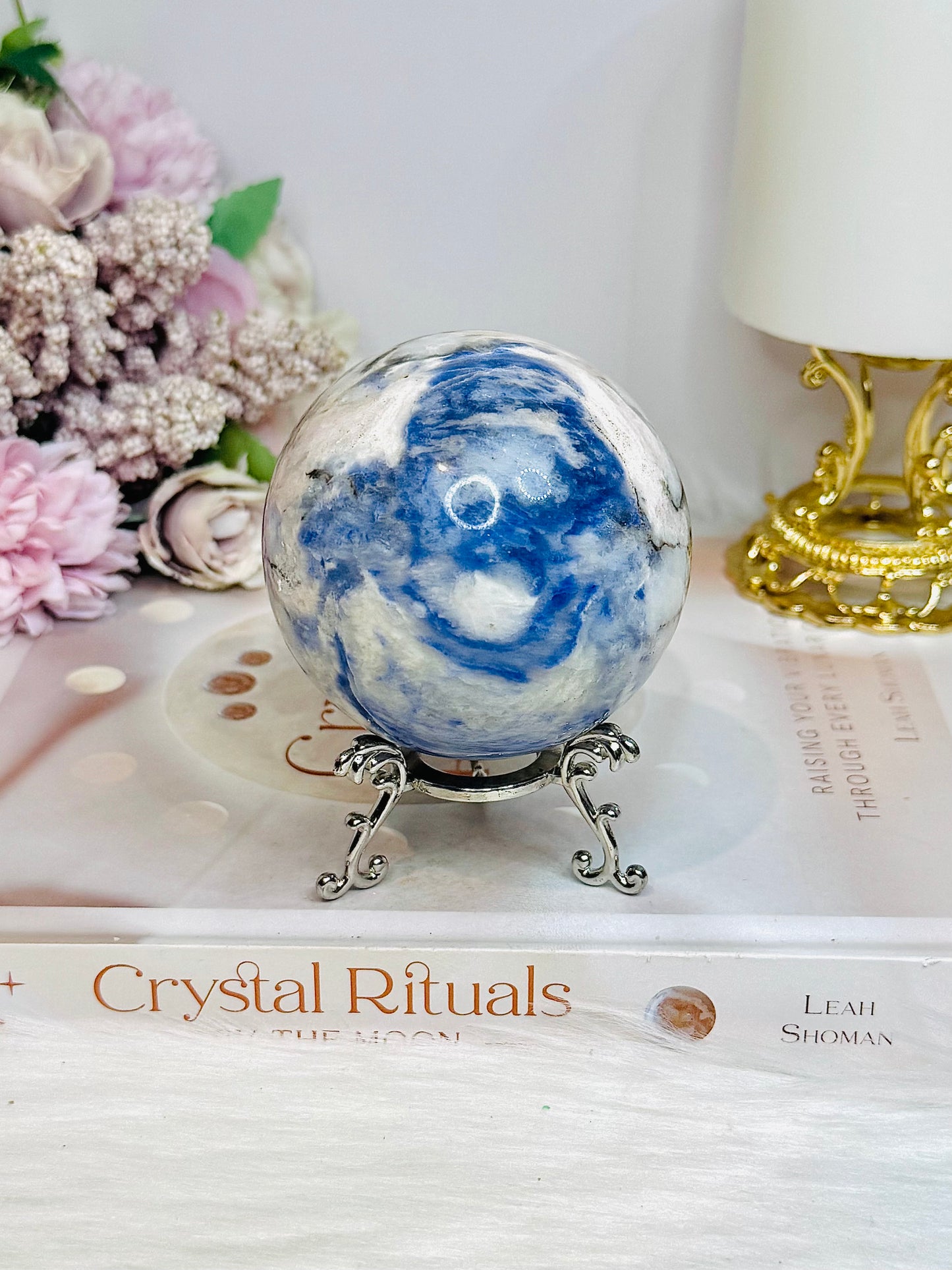Large Afghanite Sphere on Stand 437g