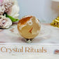 Small Flower Agate Druzy Sphere on Stand