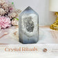 High Grade Druzy Agate Tower 250g