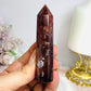 High Grade Fire Quartz Tower with Rainbows 8.5cm