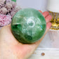 Large Green Fluorite Sphere Full of Rainbows 777g
