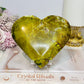 Large Green Opal Heart on Stand 13cm