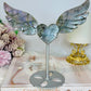 Purple Labradorite Heart with Wings ~ Each piece is full of flash 18cm