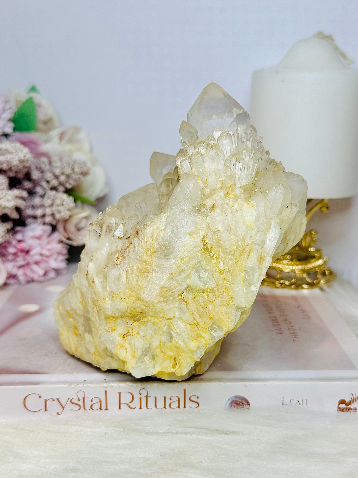 ⚜️ SALE ⚜️ Natural Large Celestial Quartz | Pineapple Quartz Cluster 14cm 1.29KG