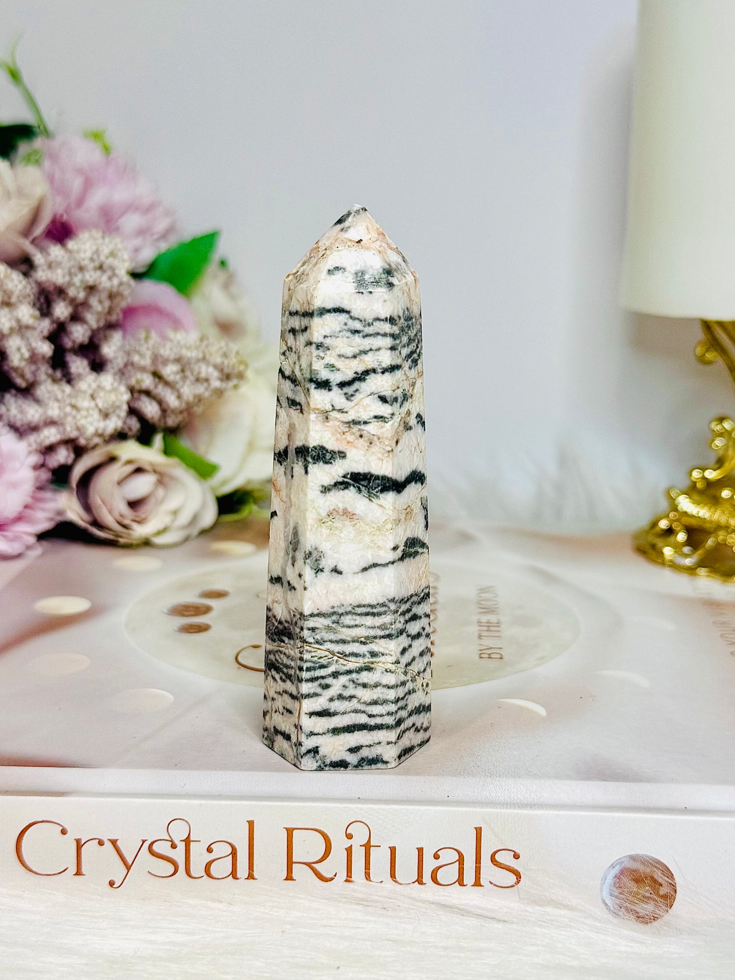 Pink Zebra Jasper Tower 9cm