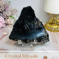 Black Tourmaline in Quartz Slab on Stand 10cm