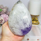 Large Chunky Amethyst In Quartz Teardrop | Freeform on Stand 675g 14cm