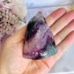 High Grade Rainbow Fluorite Flame with Rainbows 232grams