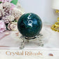 Moss Agate Sphere On Stand 212g