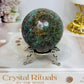 Large African Turquoise Sphere on Stand 294g