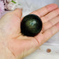 Gold Sheen Obsidian Sphere on Stand 81g