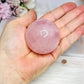 Rose Quartz Sphere with Rainbows on Stand 186g