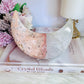 Pink Amethyst With Quartz Carved Moon 12.5cm