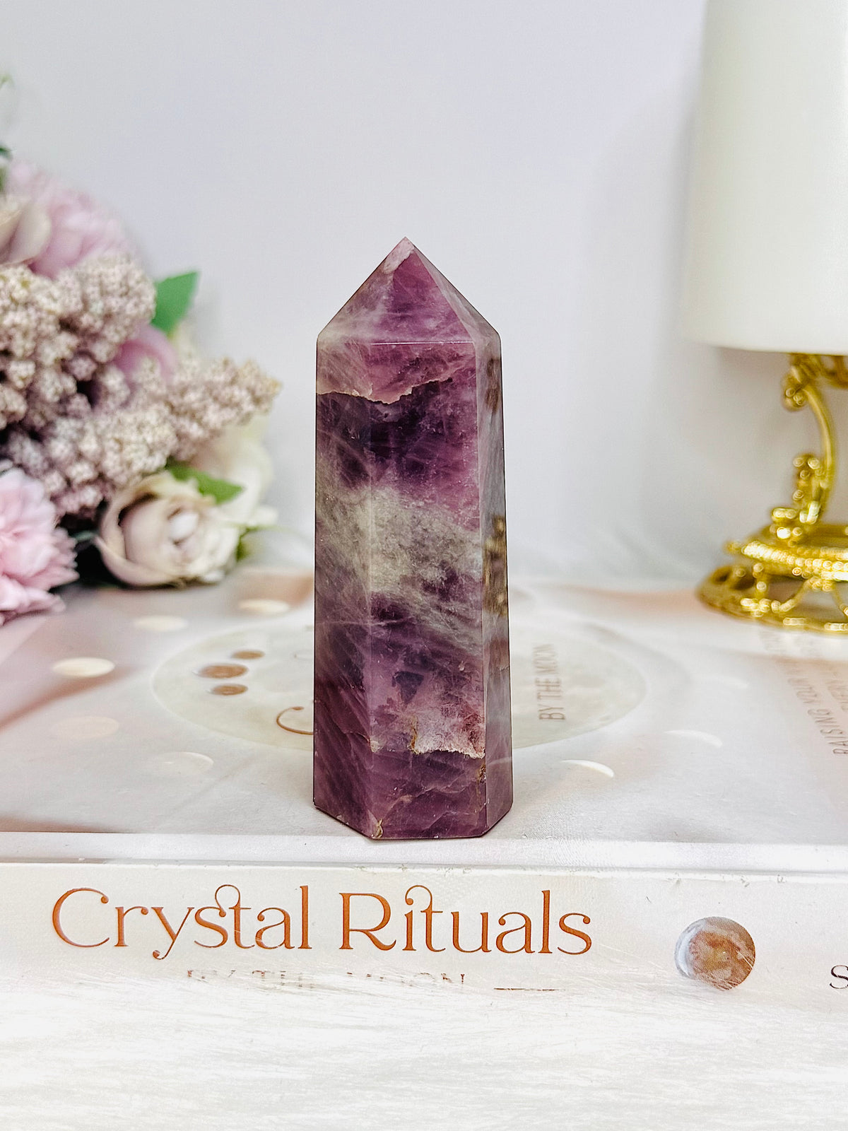 Lavender Rose Quartz Tower 9cm