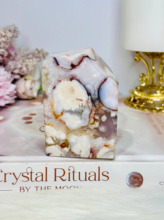 Flower Agate Polished Natural Freeform 251g
