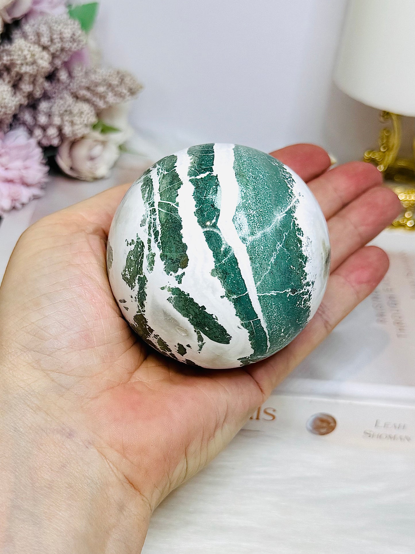 Large Unicorn Jasper Sphere on Stand 346g