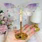 High Grade Amethyst in Quartz Butterfly Wings 15cm