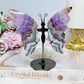 Crazy Lace Amethyst Wings on Stand 12cm