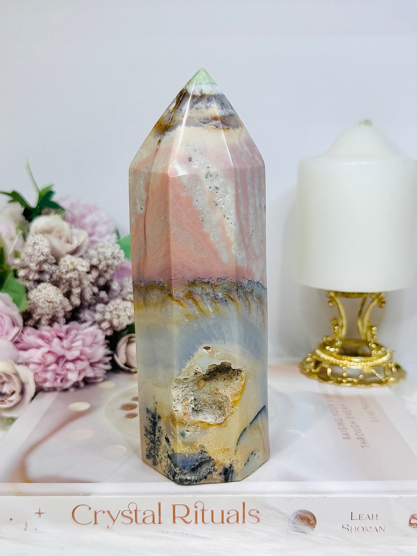 Large Ocean Jasper Druzy Tower 17cm 716g