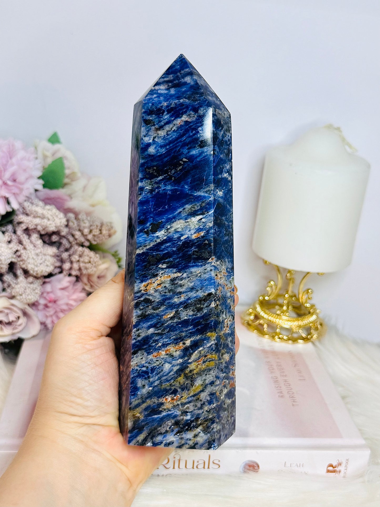 Large Sunset Sodalite Chunky Tower 19cm 705g