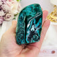 Helps Heal Heartache ~ Stunning Large Malachite |Chrysocolla Polished Natural Freeform 415grams