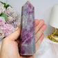 Large High Grade Lavender Rose Quartz Tower 13.5cm