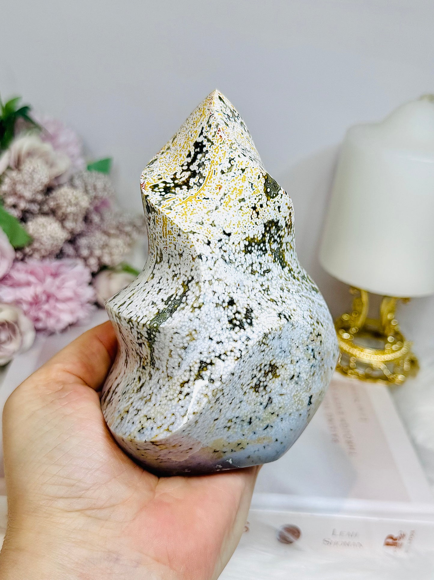 Large Ocean Jasper Flame 12cm 740g