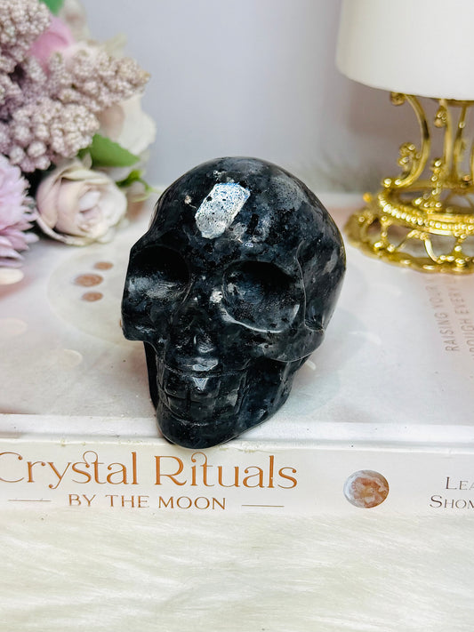 Larvikite Carved Skull 7.5cm 371g