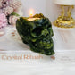 Green Jade Candle Holder Skull 391g