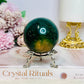 Green Ocean Jasper Sphere on Stand 255g